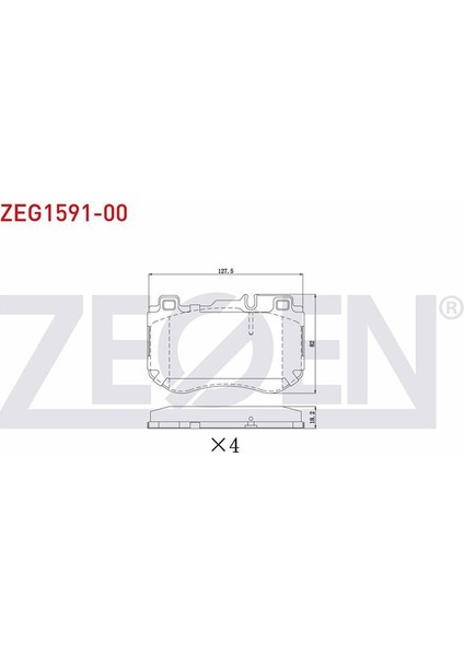 Kb Zegen Zeg1591-00 Fren Balata On Mercedes C Serısı (W205) C 200 Bluetec 2014-