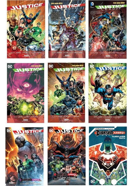 Justice League 1-2-3-4-5-6-7-8 ve Darkseid Savaşı (9 Kitap)