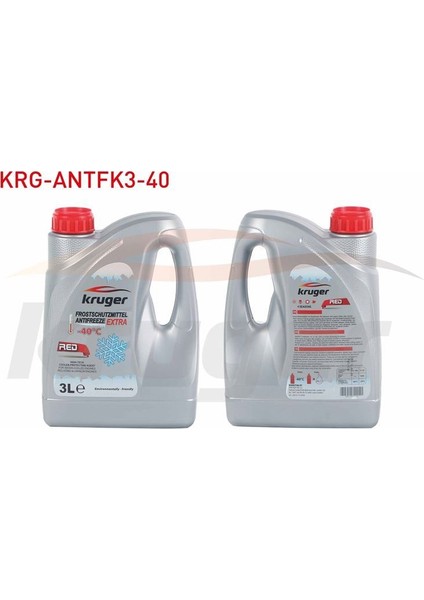Kb Kruger Krg-Antfk3-40 Antıfrız Kırmızı Organık 3 Lıtre (-40 Derece)