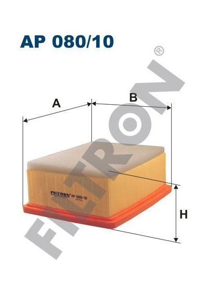 Kb Fıltron Fıltron Ap080.10 Hava Filtresi Partner 1.9D 96 2.0 Hdi 00 Berlıngo 1.9D 96 2.0 Hdi 00