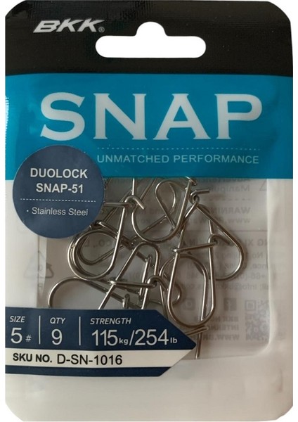 Duolock Snap-51 Klips No:5 (9'lu Paket)