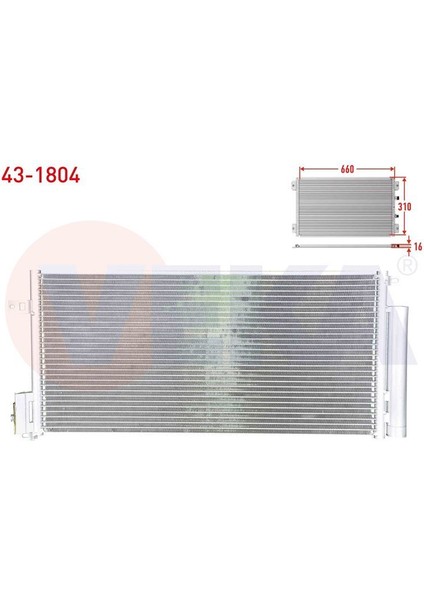 Kb Veka 43-1804 Klıma Radyatoru Fıat Grande Punto (199) 1.3 Mjt 75 Hp M-T 2005-2012