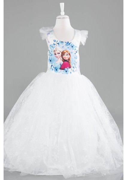 Elsa ve Annalı Uzun Kız Çocuk Abiye ABU4237