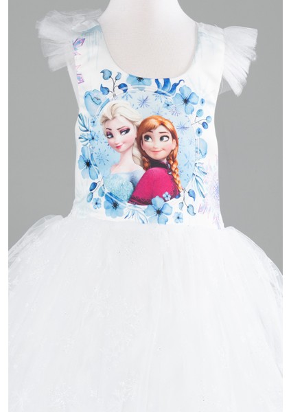 Elsa ve Annalı Uzun Kız Çocuk Abiye ABU4237