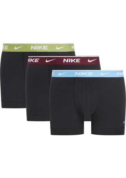Erkek Nike Marka Logolu Elastik Bantlı Günlük Kullanıma Uygun Siyahh Boxer 0000KE1008-MQG