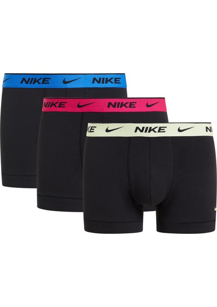 Erkek Nike Marka Logolu Elastik Bantlı Günlük Kullanıma Uygun Ssiyah Boxer 0000KE1008-MT3