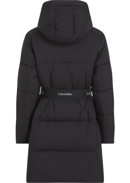 Kadın / Kız Siyah Kapüşonlu Uzun Kollu Kemerli Siyah Mont J20J224122-BEH modelleri