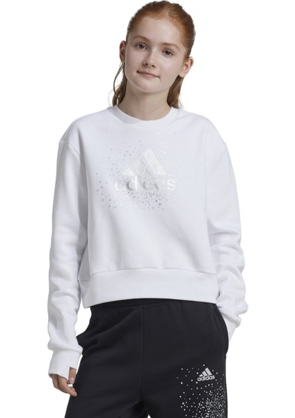 AIX9330 Adidas Jg Glm Crew &amp;ccedil;ocuk Sweatshirt Beyaz