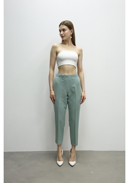 Havuç Paça Yüksek Bel Likralı Dokuma Kadın Pantolon 1005 indirimleri