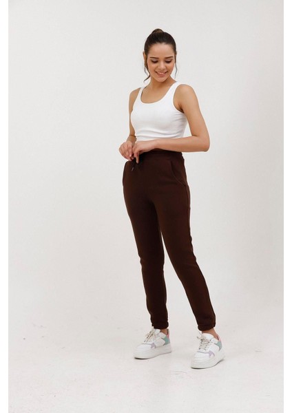 Haute Kadın Yüksek Bel Kışlık Kalın Içi Polarlı Eşofman Altı 1019 fırsatları