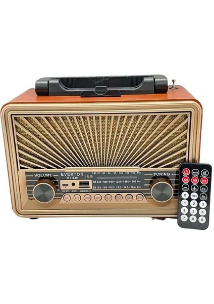 RT-829BT Usb/sd/fm/bluetooth Destekli Kumandalı Nostaljik Radyo