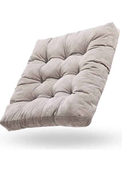 60 x 60 Yer Minderi & Palet Minderi Puf Minder Yıkanabilir 60X60X10 Gri Gri Düz
