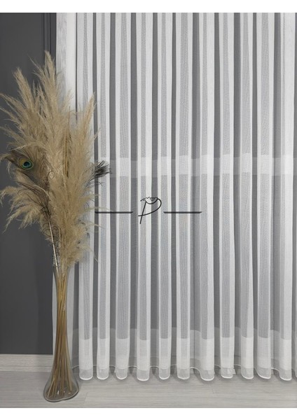 Tül Perde Bantlı Şerit Anotella Desen Lüx Armür 3 Farklı Renk Seçeneği