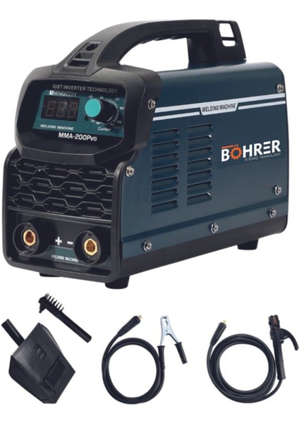 Inverter Kaynak Pro Böhr Navy Blue Mma 200 Amper Yeni Nesil Dijital Göstergeli Inverter Kaynak Maki