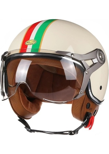 Vintage Chopper Motosiklet Açık Yüz Kaskı (Yurt Dışından)