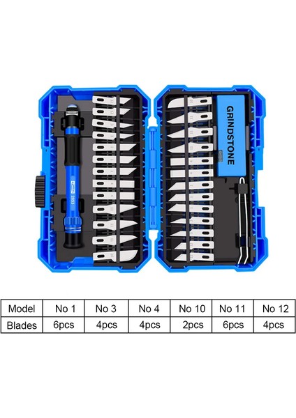 Rekotools-29 Parça Oyma Bıçağı Seti Hassas Kesici Renkli Kolu Neşter Çakı Sanat Kağıt El Aracı