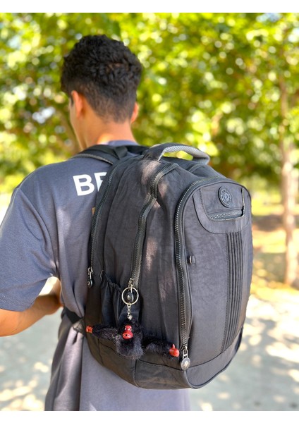 11 Bölmeli Geniş Hacimli Suya Dayanıklı Kumaş Unisex Okul Çantası Sırt Çantası fırsatları