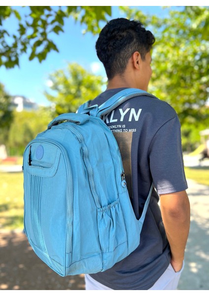 11 Bölmeli Geniş Hacimli Suya Dayanıklı Kumaş Unisex Okul Çantası Sırt Çantası indirimleri