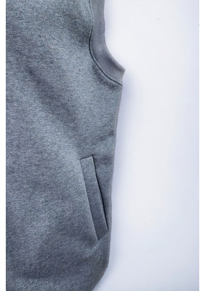 Unisex Normal Kalıp Fermuarlı Kapüşonlu Kışlık Yelek fiyatları