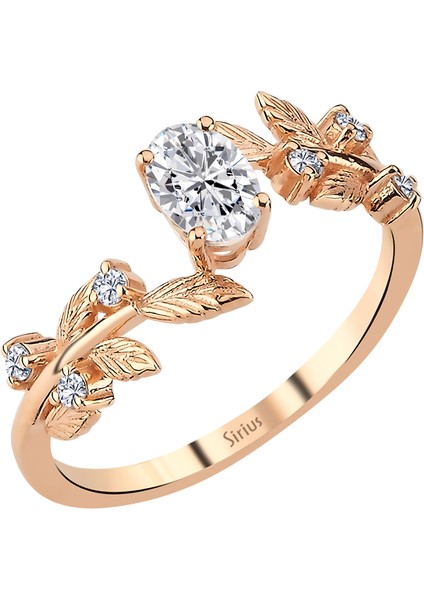 Oval Kesim Pırlanta Taşlı Düş Bahçesi Yüzük 0417R0342