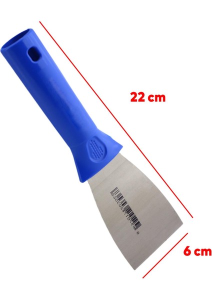 Plastik Saplı Metal Ispatula Macun Spatulası Temizlik Boya Sıva Kazıma Harç Karıştırma Spatula 6 cm