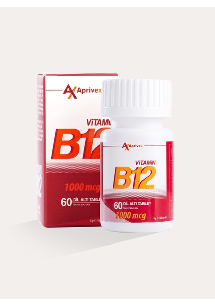 Vitamin B12 1000 Mcg 60 Dilaltı Tablet 2li