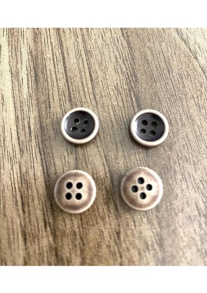 115 mm Kahverengi Bej 4 Delikli Polyester Düğme(20 Adet) fiyatları