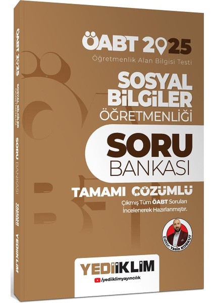 Yediiklim Yayınları 2025 Öabt Sosyal Bilgiler Öğretmenliği Tamamı Çözümlü Soru Bankası