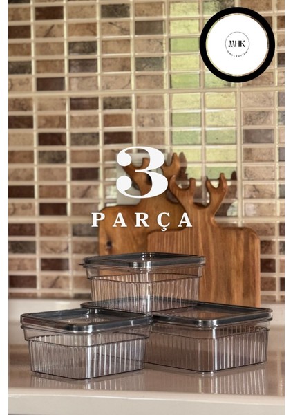 3 Parça Akrilik Saklama Kutusu