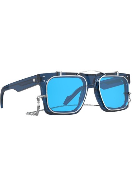 Original Vintage Monolıth Zero Mz 02 Col 02 +Clip Silver 53 Unisex Güneş Gözlüğü