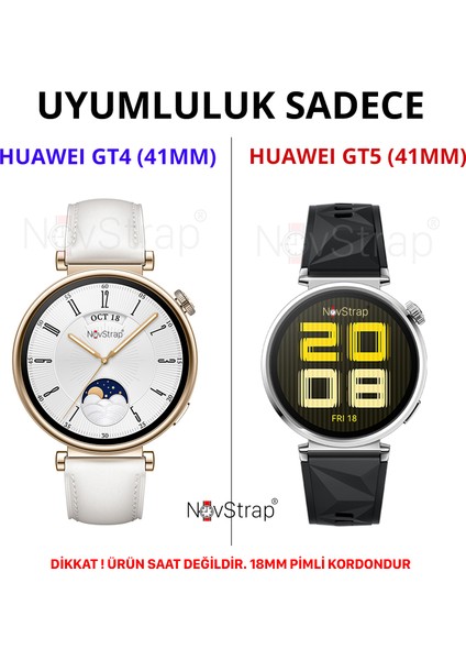 Huawei Watch GT4 41mm GT5 41mm ile Uyumlu Kordon (18mm Pimli) Mıknatıslı Metal Hasır Kayış