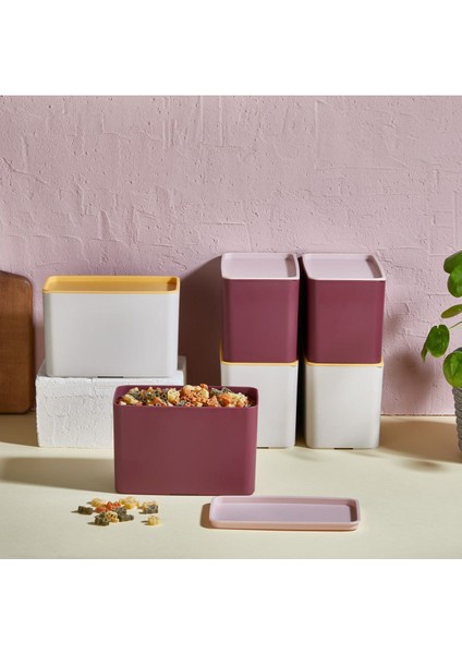 6 Adet 2 Lt Derin Beslenme ve Saklama Kabı Mor