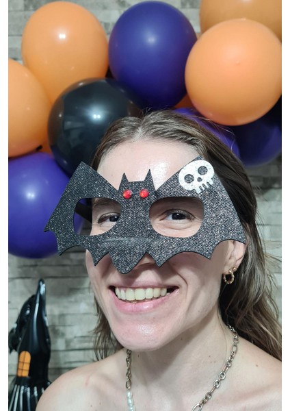 Yarasa Şeklinde Kurukafalı Gözlük Cadılar Bayramı Gözlüğü Halloween Aksesuarları fiyatları