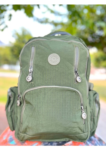 6 Fermuarlı Geniş Hacimli Yağmur Suyu Itici Özellikte Okul Için Uygun Kumaş Sırt Çantası