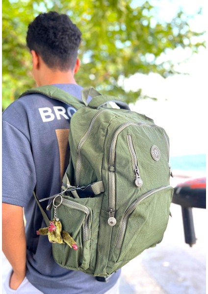 6 Fermuarlı Geniş Hacimli Yağmur Suyu Itici Özellikte Okul Için Uygun Kumaş Sırt Çantası fırsatları