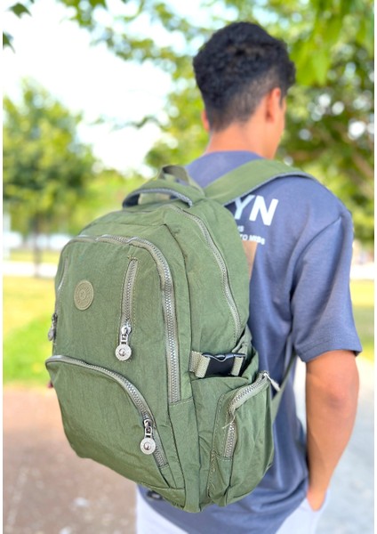6 Fermuarlı Geniş Hacimli Yağmur Suyu Itici Özellikte Okul Için Uygun Kumaş Sırt Çantası indirimleri