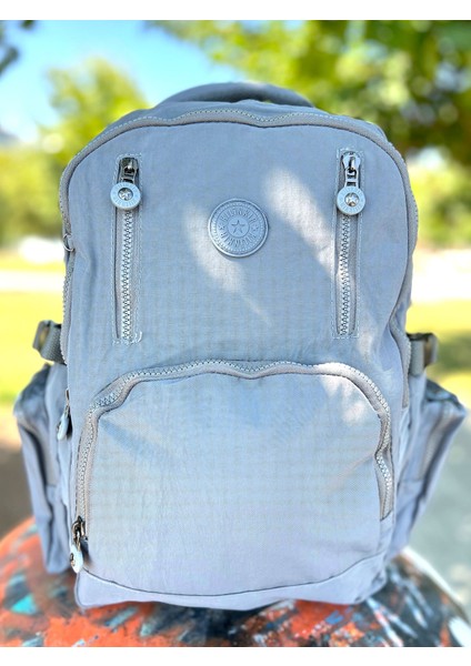 6 Fermuarlı Geniş Hacimli Yağmur Suyu Itici Özellikte Okul Için Uygun Kumaş Sırt Çantası