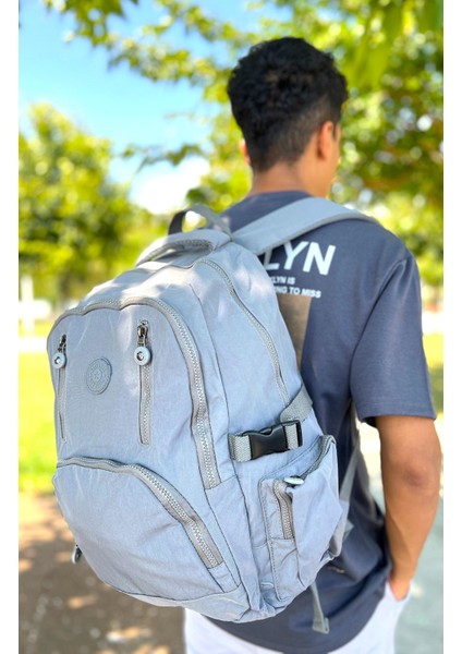 6 Fermuarlı Geniş Hacimli Yağmur Suyu Itici Özellikte Okul Için Uygun Kumaş Sırt Çantası fırsatları