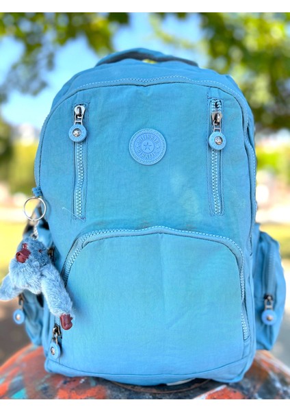 6 Fermuarlı Geniş Hacimli Yağmur Suyu Itici Özellikte Okul Için Uygun Kumaş Sırt Çantası