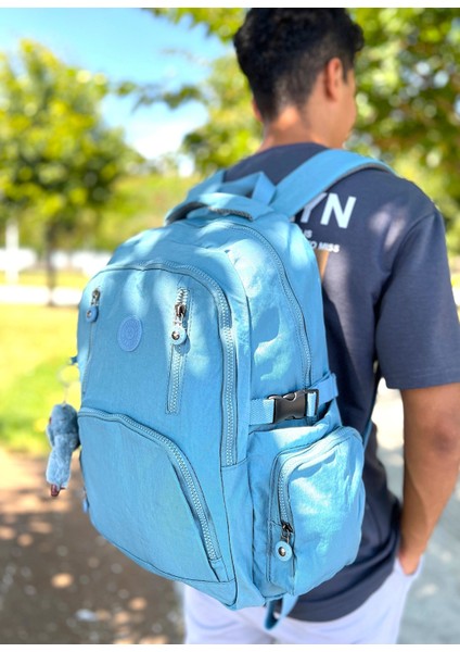 6 Fermuarlı Geniş Hacimli Yağmur Suyu Itici Özellikte Okul Için Uygun Kumaş Sırt Çantası fırsatları