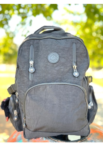 6 Fermuarlı Geniş Hacimli Yağmur Suyu Itici Özellikte Okul Için Uygun Kumaş Sırt Çantası