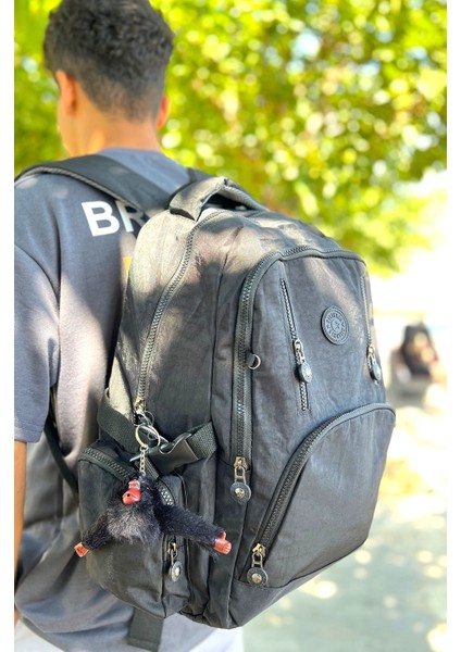 6 Fermuarlı Geniş Hacimli Yağmur Suyu Itici Özellikte Okul Için Uygun Kumaş Sırt Çantası fırsatları