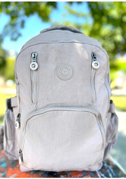 6 Fermuarlı Geniş Hacimli Yağmur Suyu Itici Özellikte Okul Için Uygun Kumaş Sırt Çantası