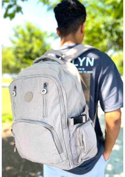 6 Fermuarlı Geniş Hacimli Yağmur Suyu Itici Özellikte Okul Için Uygun Kumaş Sırt Çantası fırsatları