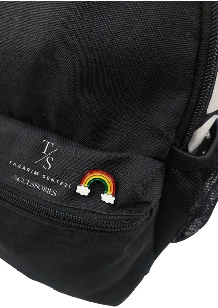 Rozet Metal Broş Yaka Okul Çantası Kıyafet Şapka Aksesuar Gökkuşağı Bulut Renkli Rosette modelleri