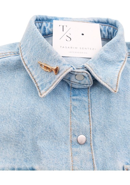 Rozet Metal Broş Yaka Okul Çantası Kıyafet Şapka Aksesuar Trompet Muzik Çalgı Rosette fiyatları