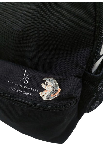 Rozet Metal Broş Yaka Okul Çantası Kıyafet Şapka Aksesuar Astronot Ay Gezegen Saturn Uzay Rosette modelleri