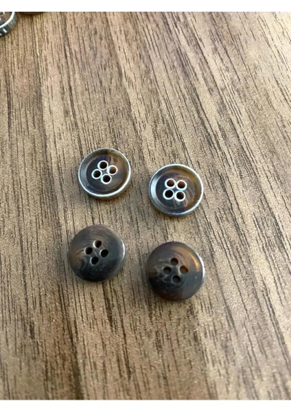 15 mm Kahverengi-Bej 4 Delikli Polyester DÜĞME(15ADET) fiyatları