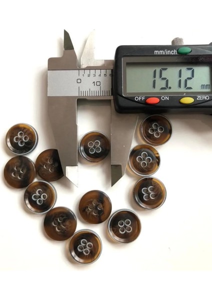 15 mm Kahverengi-Bej 4 Delikli Polyester DÜĞME(15ADET) modelleri