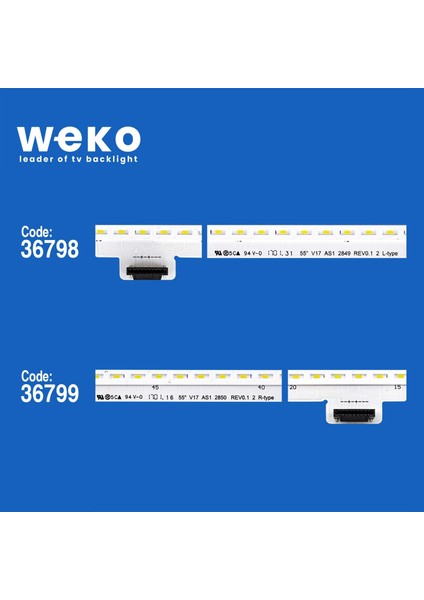 WKSET-5994 36798X1 36799X1 55 V17 As1 2849 Rev0.1 2 L/r Type 2 Adet LED Bar (102LED)